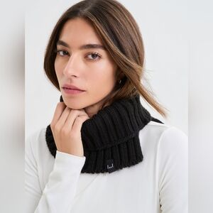 Marcella Black Knit Neck Warmer, New With Tags
